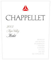 Chappellet Napa Valley Merlot Label