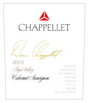 Chappellet Napa Valley Cabernet Sauvignon label