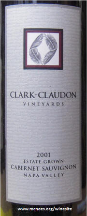 Clark-Claudon Vineyards Napa Valley Cabernet Sauvignon 2001