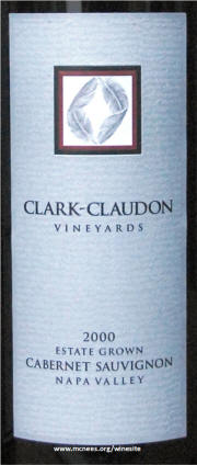 Clark Claudon Napa Valley Magnum 2000 label