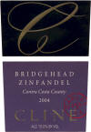 Cline Cellars Bridgehead Vineyard zinfandel 2004 Label