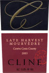 Cline Cellars Contra  Costa Late Harvest Mourvedre 2003 Label