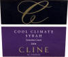 Cline Cellars Sonoma Cool Climate Syrah 2004 Label
