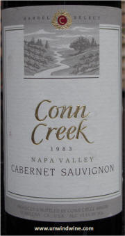 Conn Creek Napa Valley Cabernet Sauvignon 1983