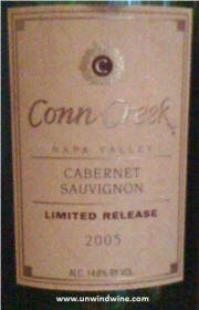 Conn Creek Napa Valley Limited Release Cabernet Sauvignon 2005