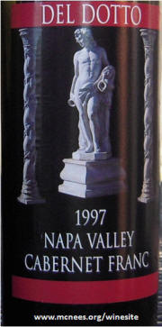 Del Dotto Napa Valley Cabernet Franc 1997
