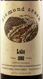 Diamond Creek Lake Vineyard Cabernet Sauvignon 1990