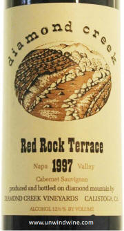 Diamond Creek Red Rock Terrace Vineyard Cabernet Sauvignon 1997