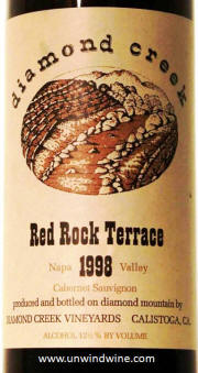 Diamond Creek Red Rock Terrace Vineyard Cabernet Sauvignon 1998