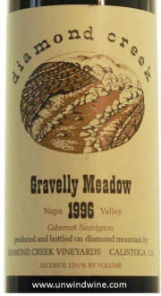 Diamond Creek Gravelly Meadow Cabernet Sauvignon 1996