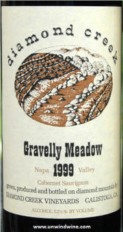 Diamond Creek Gravelly Meadow Cabernet Sauvignon 1999