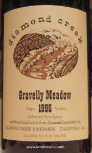 Diamond Creek Gravelly Meadow Cabernet Sauvignon 1996 Magnum