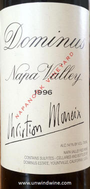 Dominus Napa Valley Estate Bottled Red Wine 1996