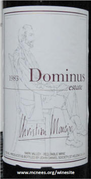 Dominus Estate Napa Red Wine 1983