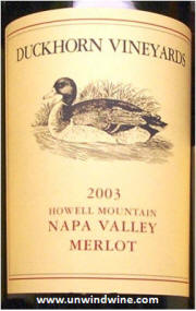 Duckhorn Napa Valley Howell Mtn Merlot 2003