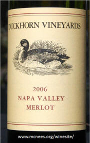 Duckhorn Vineyards Merlot 2006 label