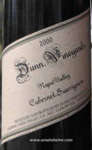 Dunn Vineyards Napa Valley Cabernet Sauvignon 2000
