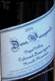Dunn Vineyards Howell Mtn cabernet 2004