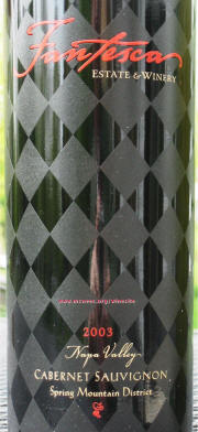 Label - Fantesca Estate & Winery Cabernet 2003
