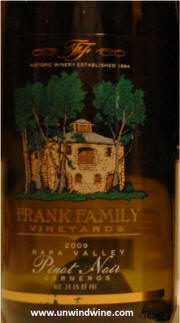 Frank Family Vineyards Napa Valley Carneros Pinot Noir 2009