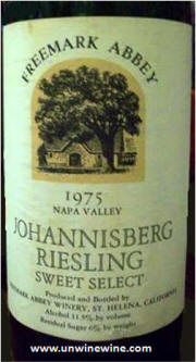 Freemark Abbey Johannisberg Riesling Sweet Select 1975