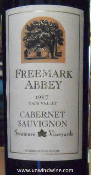 Freemark Abbey Sycamore Vineyard Napa Valley Cabernet 1997