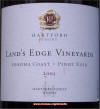 Hartford Family Winery - Lands Edge Vineyard Sonoma Coast Pinot Noir 2005