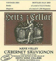 Heitz Cellars Martha's Vineyard Cabernet 2001 label
