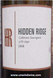Hidden Ridge 55% Slope Cabernet Sauvignon 2006