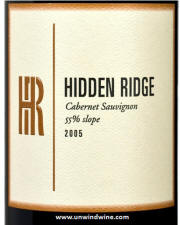 Hidden Ridge 55 Slope Sonoma Cabernet Sauvignon 2005