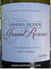 Kendal-Jackson Grand Reserve Santa Barbara County Syrah 2007