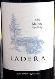 Ladera Napa Malbec 2006 Label