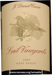 Lail Vineyards J. Daniel Cuvee Napa Valley 2000 label