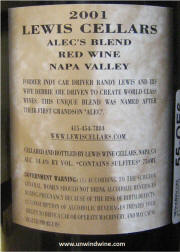 Lewis Cellars Alec's Blend 2001