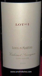 Louis Martini No. 1 Cabernet Sauvignon 2009