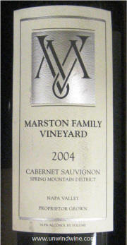 Marston Family Vineyard Napa Valley Cabernet Sauvignon 2004