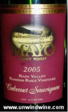 Mayo Winery Random Ridge Napa Valley Mt Veeder Cabernet Sauvignon 2005