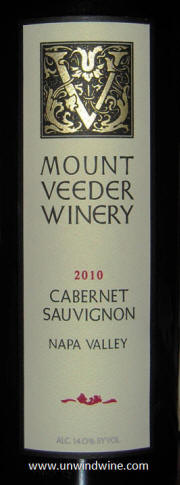 Mt Veeder Winery Napa Valley Cabernet Sauvignon 2010