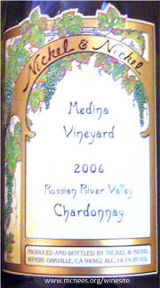 Nickel & Nickel Medina Vineyard Russian River Valley Chardonnay 2005 label
