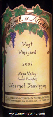 Nickel & Nickel Napa Valley cabernet sauvignon Vogt Vineyard 2007