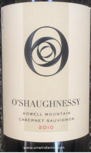 O'Shaughnessy Howell Mountain Cabernet Sauvignon 2010