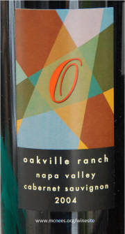 Oakville Ranch Napa Valley Cabernet Sauvignon 2004 Label