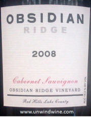 Obsidian Ridge Red Hills Lake County Cabernet Sauvignon 2008 