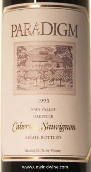 Paradigm Napa Valley Cabernet Sauvignon 1993