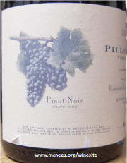 Pillow Road Sonoma County Pinot Noir 2006 label side