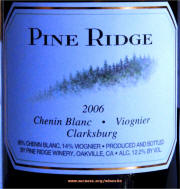 Pine Ridge Sauvignon Blanc Viognier 2006 label