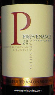 Provenance TK2 To-Kalon Vineyard Napa Valley Cabernet Sauvignon 2009 