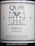 Qupe Central Coast Syrah 2006 label