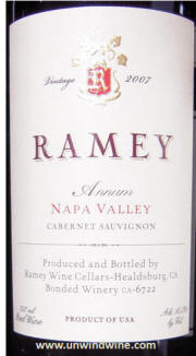 Ramey Annum Napa Valley Cabernet Sauvignon 2007