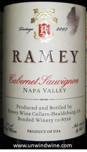 Ramey Napa Valley Cabernet Sauvignon 2007